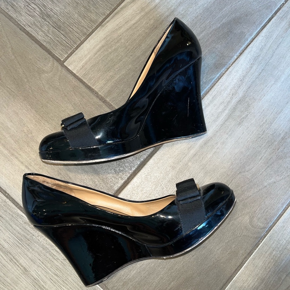 Ferragamo Patent wedge 8C